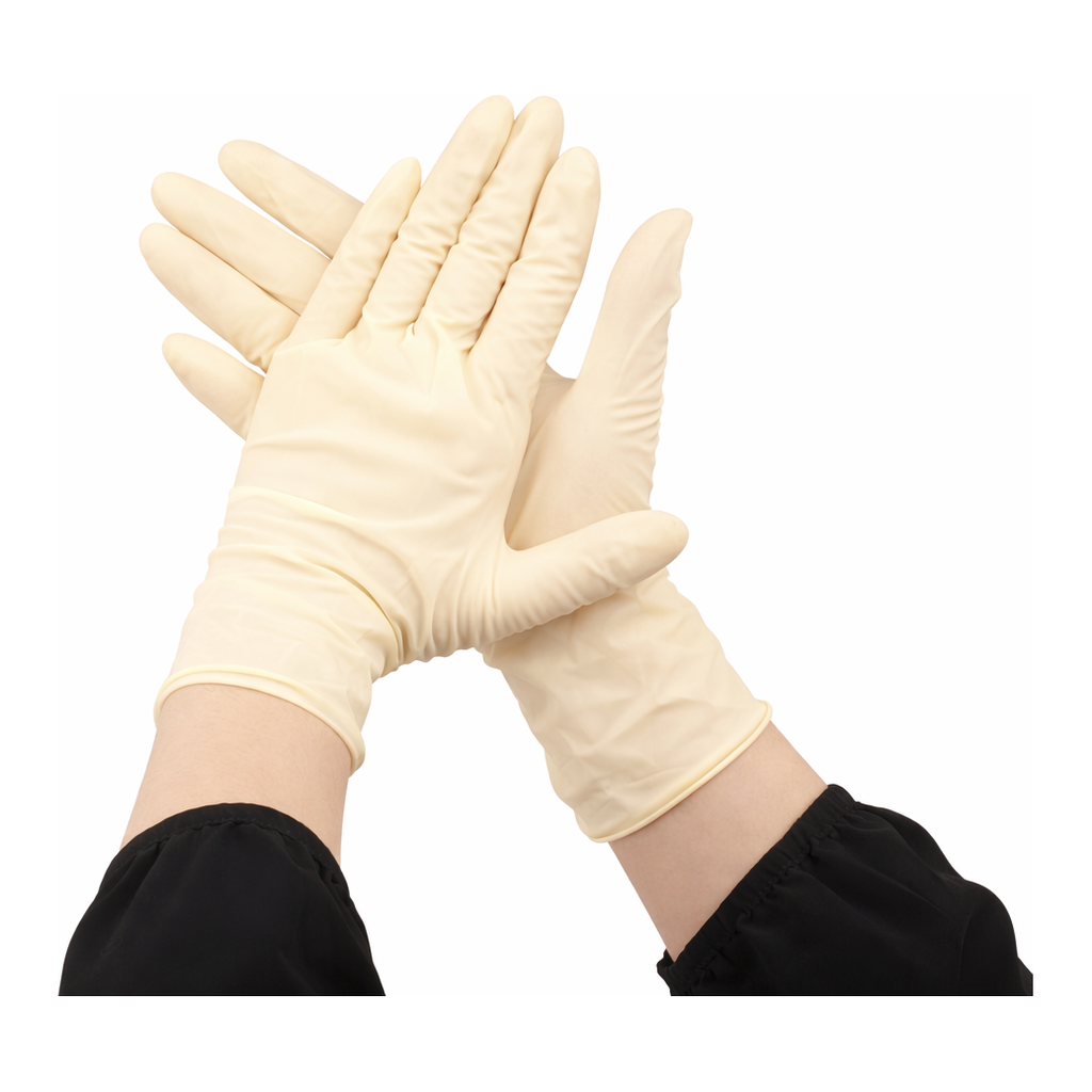 Daihan Science Koreca Clean Room Latex Glove, Grade 100 Class, Textured, L229 & 305mm, Anti-st