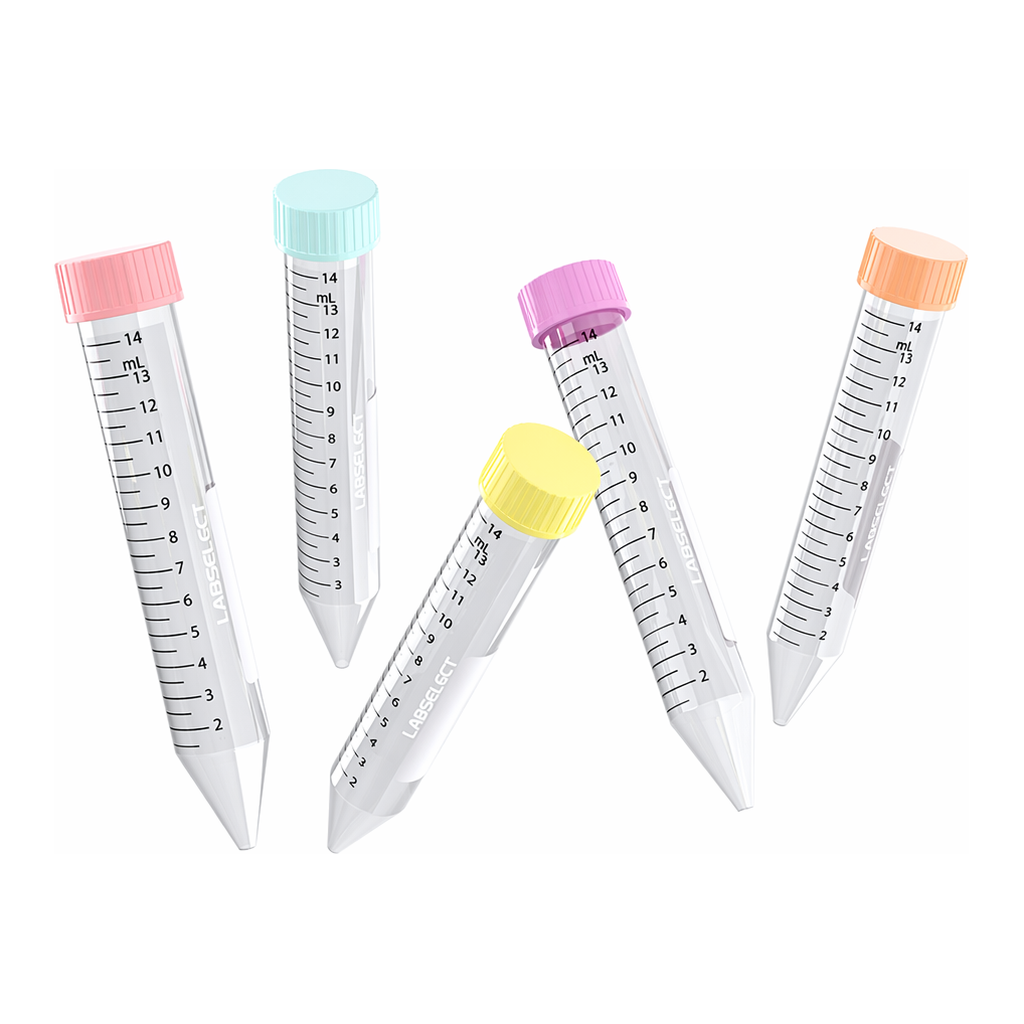 LABSELECT Centrifuge tubes sterile assorted color cap