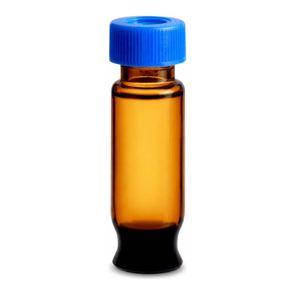 Waters LCGC Certified Amber Glass 12 x 32 mm Screw Neck Max Recovery Vial, with Cap and PTFE/Silicone Septum, 2 mL Volume, 100/pk