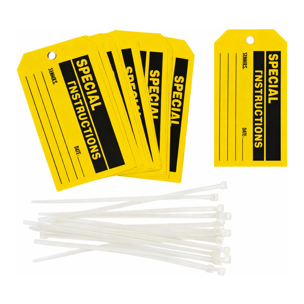 Brady Tags: SPECIAL INSTRUCTIONS: REMARKS: SIGNED BY: DATE: