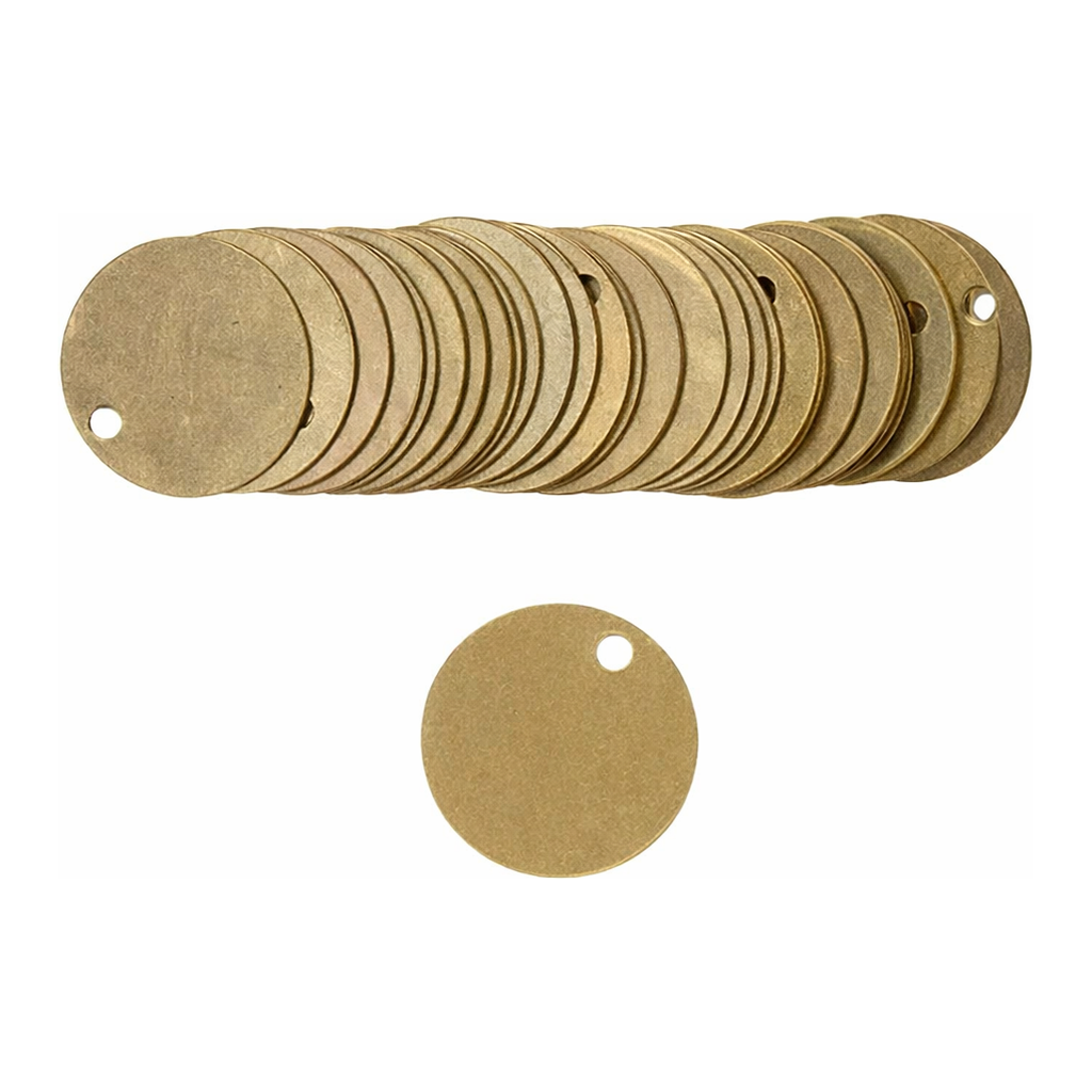 Brady Blank Brass Round Valve Tags