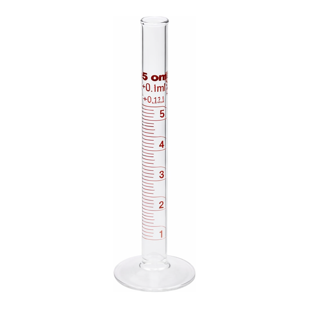 AS ONE Graduated Cylinder 5mL with Test Results Document