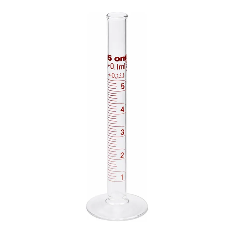AS ONE Graduated Cylinder 5mL with Test Results Document