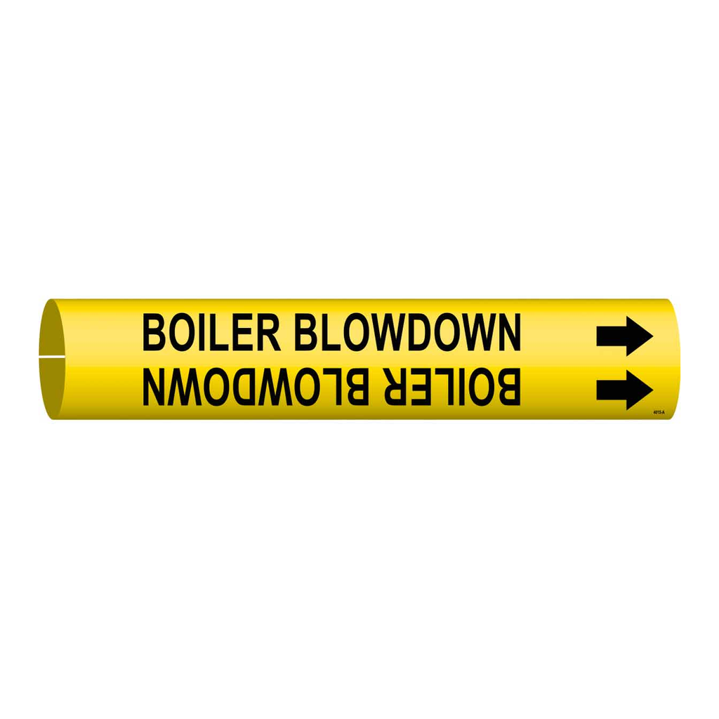 Brady BOILER BLOWDOWN Snap-On/Strap-On Pipe Marker