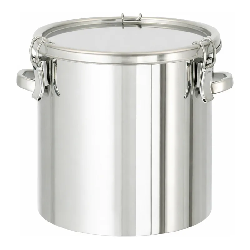 AS ONE Stainless Steel Tapered Tank (with Lid and Clamp), SUS304, 테이퍼형 스테인리스탱크(뚜껑 부속, 클램프 타입)