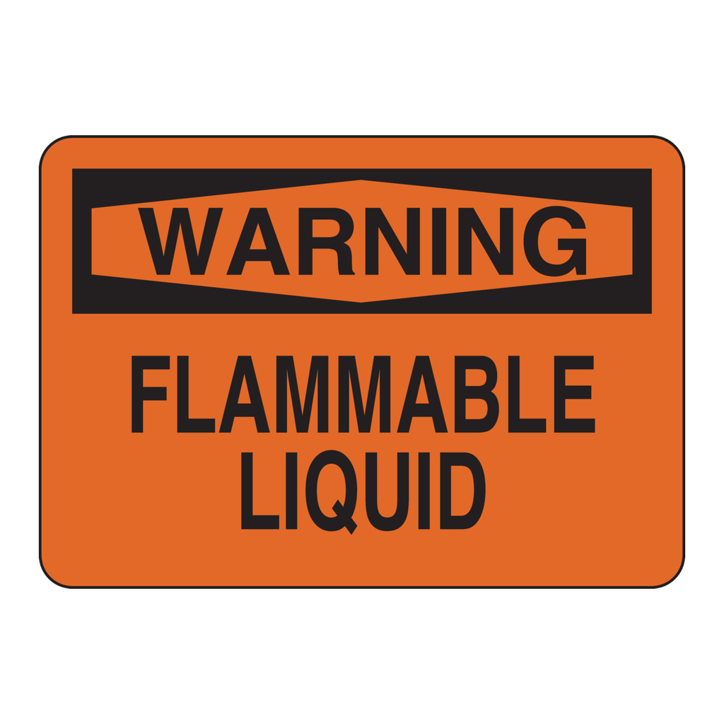 Brady WARNING Flammable Liquid Sign