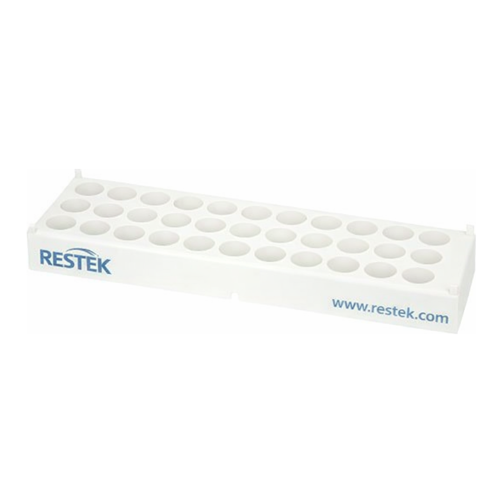 Restek Vial Storage Rack, Designed for 6, 10, or 20ml Headspace Vials, 36 Vial Capacity Polypropy