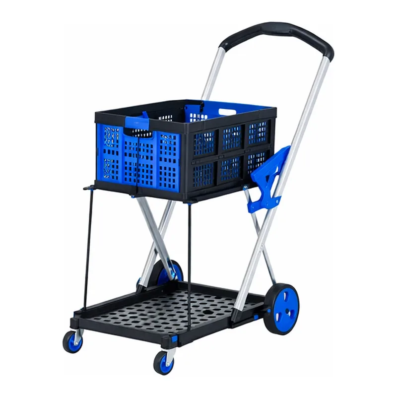 AS ONE 4-3857-01 Folding 2-stage Trolley (with Container) AS-99G