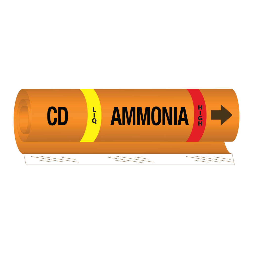 Brady CD LIQ AMMONIA HIGH Pipe Marker
