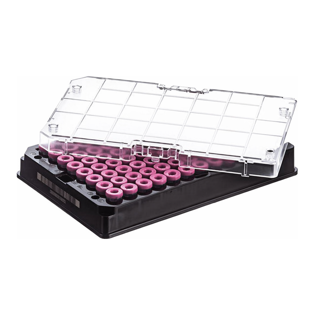 Greiner Bio One CRYO.S BIOBANKING TUBES, 300 µL, 2D CODES,RACK WITH 96 CAPPED TUBES, WITH SCREW CAP PINK, 5 RACKS/BAG, 1 MANUAL CAPPING TOOL