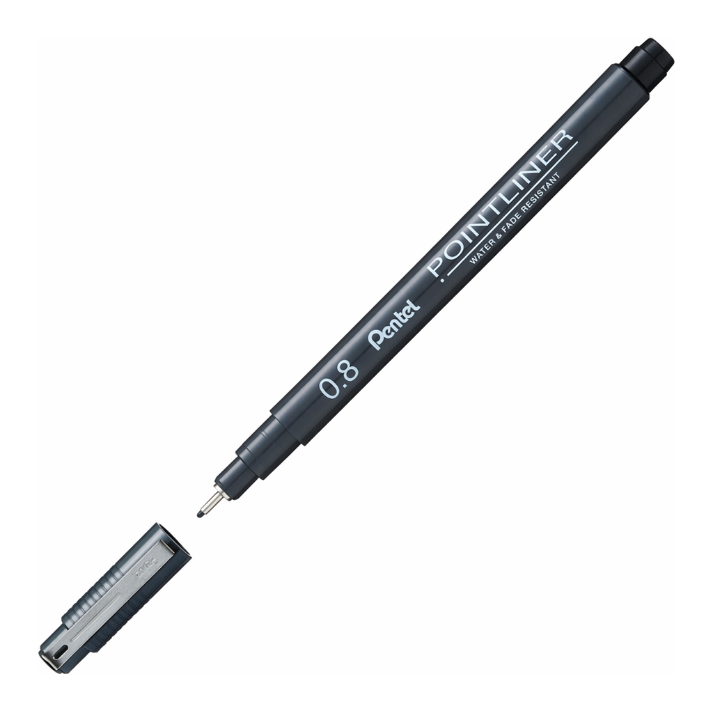 OFFICENEX 펜텔 포인트라이너 0.8mm 블랙