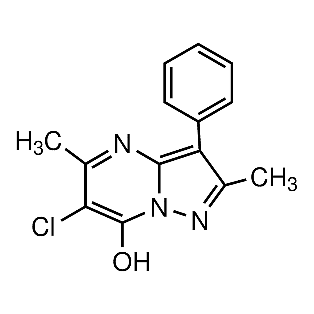 Merck 6-Chloro-2,5-dimethyl-7-hydroxy-3-phenylpyrazolo[1,5-a]pyrimidine