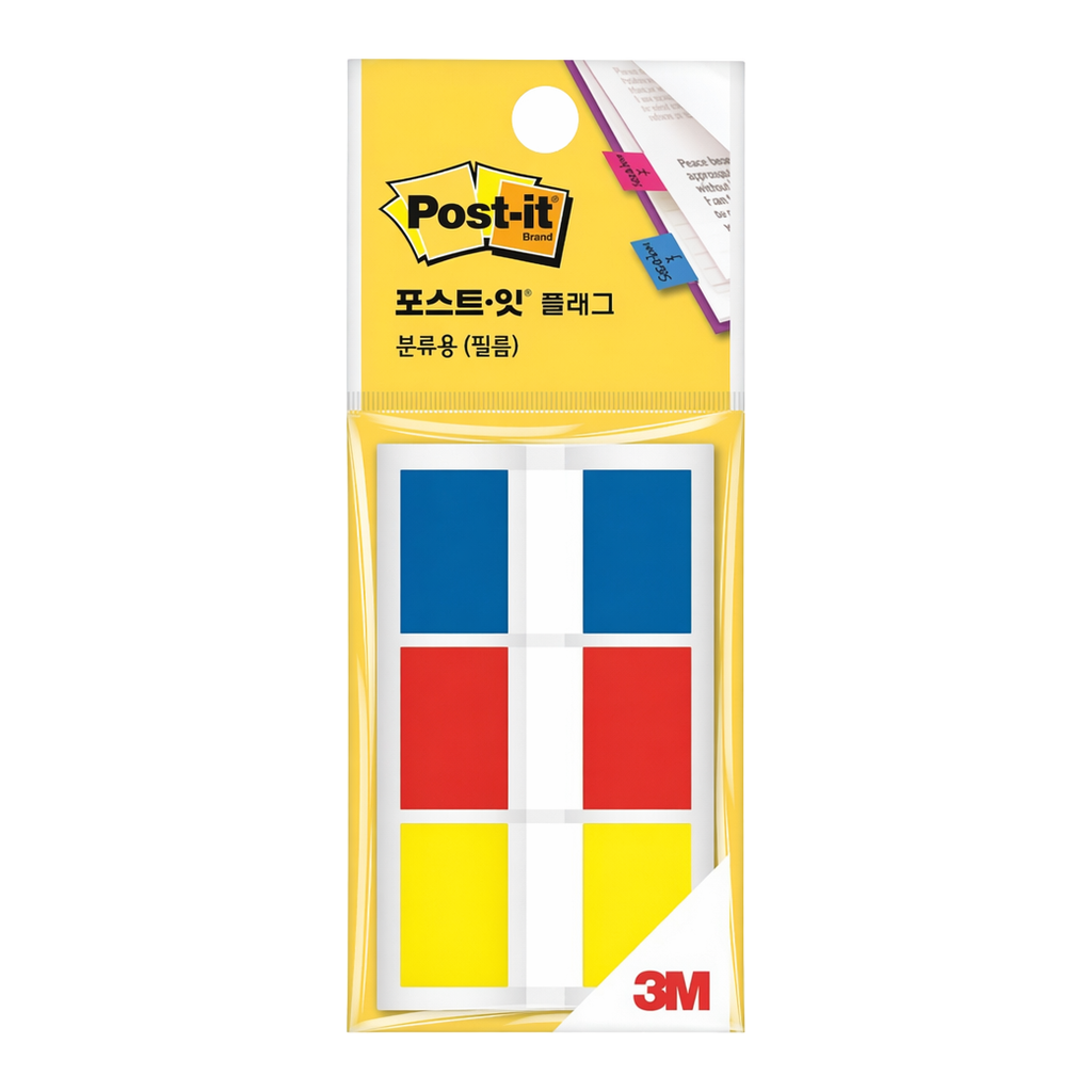 OFFICENEX 3M 포스트잇 플래그 분류용(필름) 680-3KP(44x25mm)