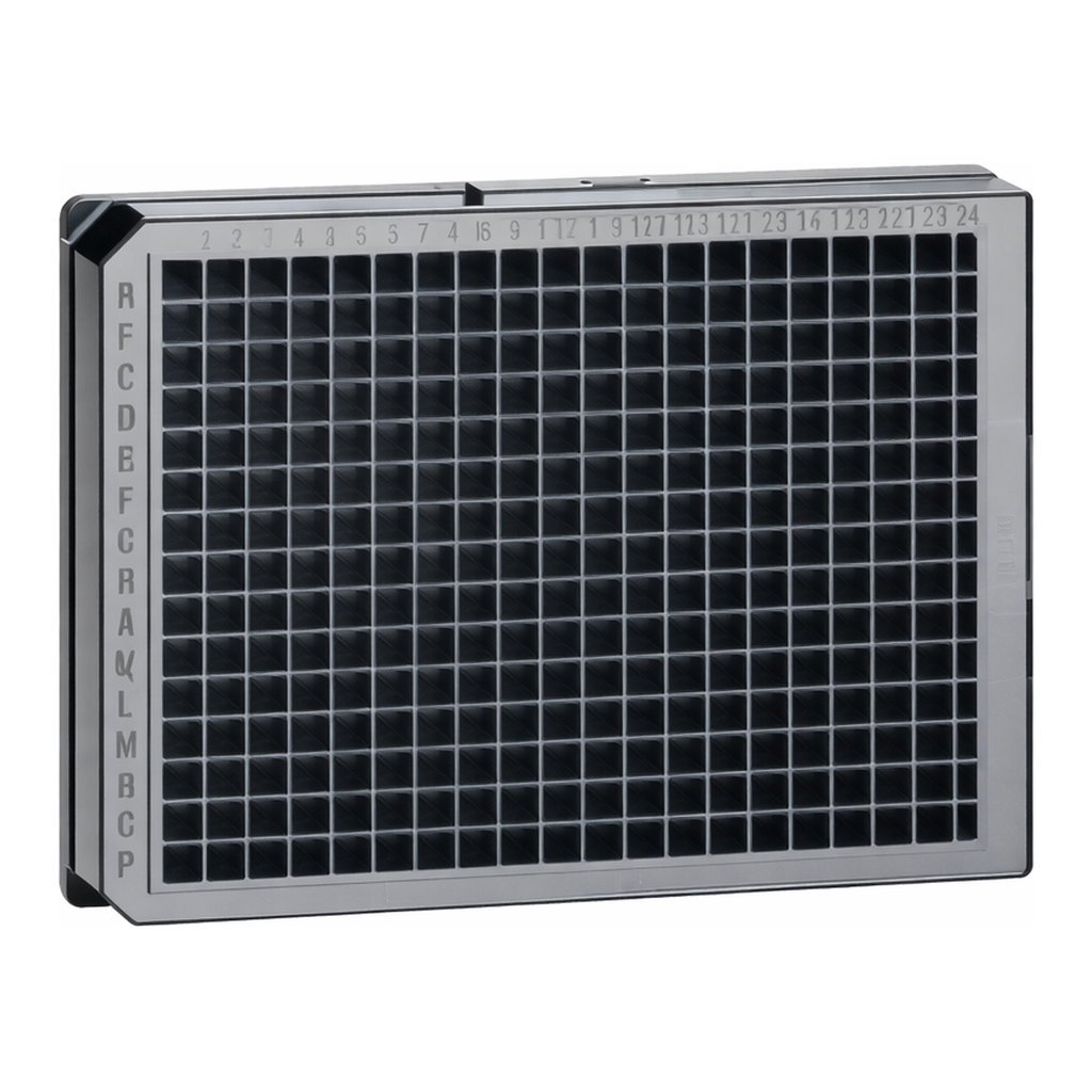 Greiner Bio One SENSOPLATE, 384 WELL, F-BOTTOM,GLASS BOTTOM, BLACK, LID, STERILE, SINGLE PACKED