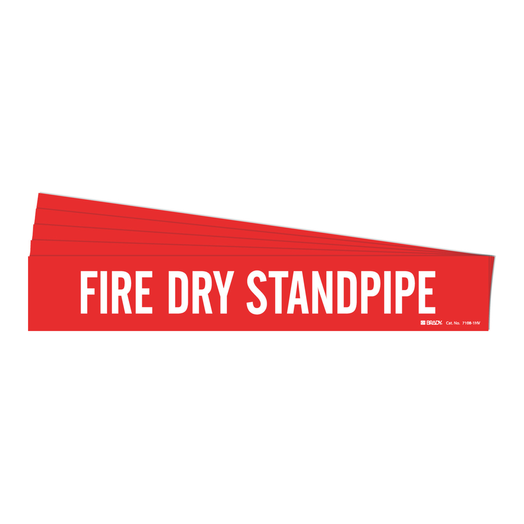 Brady FIRE DRY STANDPIPE Pipe Marker