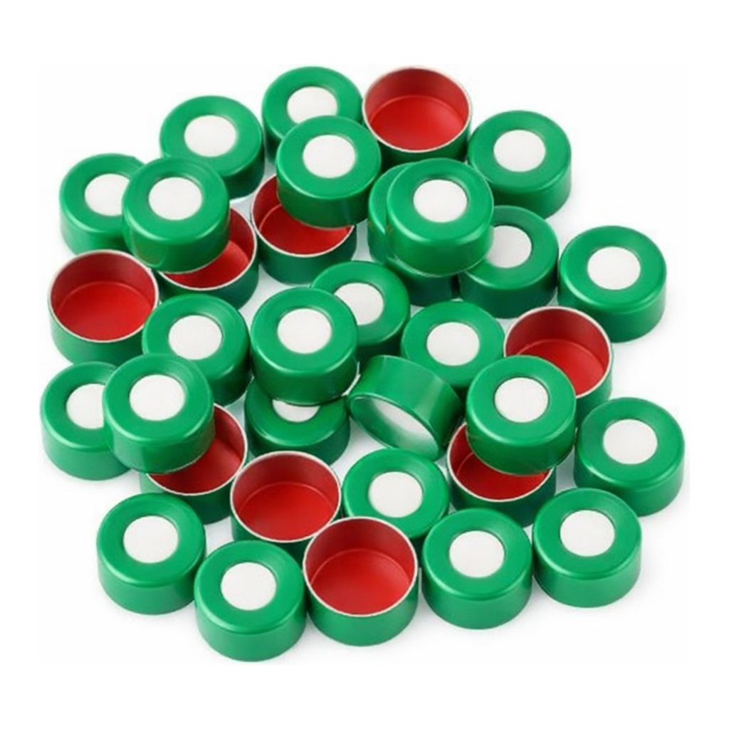 Restek Caps, Crimp Seal, 11mm Green PTFE/SIL Pack of 1000