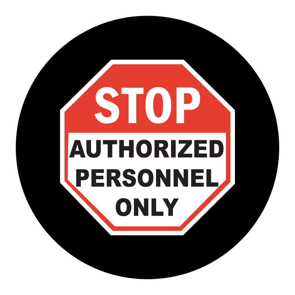 Brady GOBO Safety Sign Slides, STOP AUTHORIZED PERSONNEL ONLY