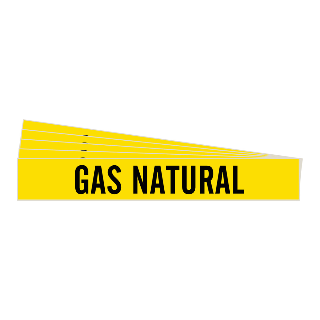 Brady Self-Adhesive Pipe Marker: GAS NATURAL