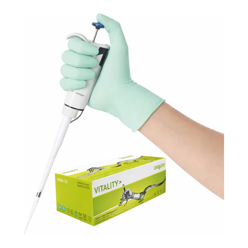 Daihan Science UniGloves Lanolin & Vitamin Coated Premium Latex Exam Glove, Lano-E TM , Textur