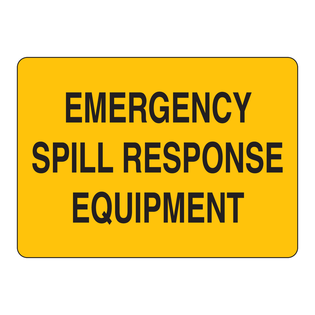 Brady Emergency Spill Response Equipment Sign