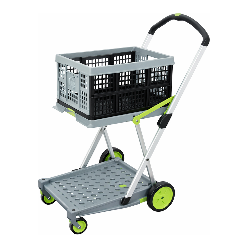 AS ONE 2-Stage Container Cart with Folding Container (Clax Mobil Trolley), 접이식 2단 대차(접이식 컨테이너 부속)