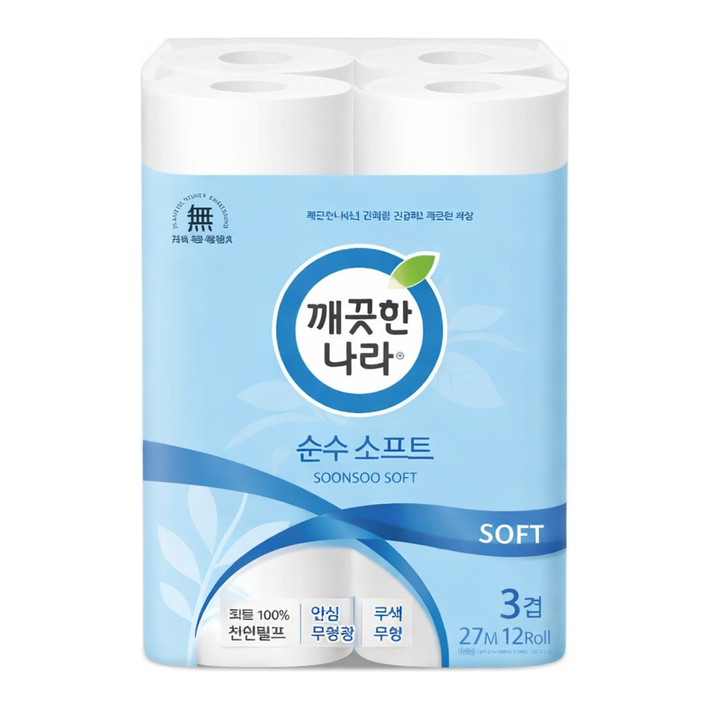 OFFICENEX [P]깨끗한나라 순수소프트 화장지 (27mⅹ12롤)