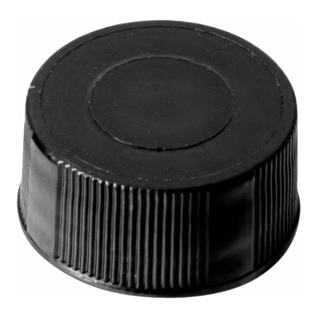 Waters 9 mm Solid Black Cap with PTFE/Silicone liner, 100/pk