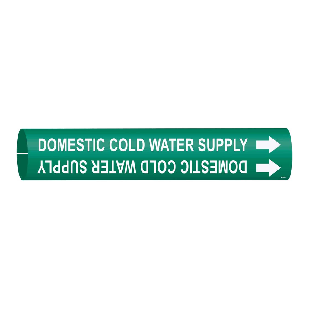Brady DOMESTIC COLD WATER SUPPLY Snap-On/Strap-On Pipe Marker