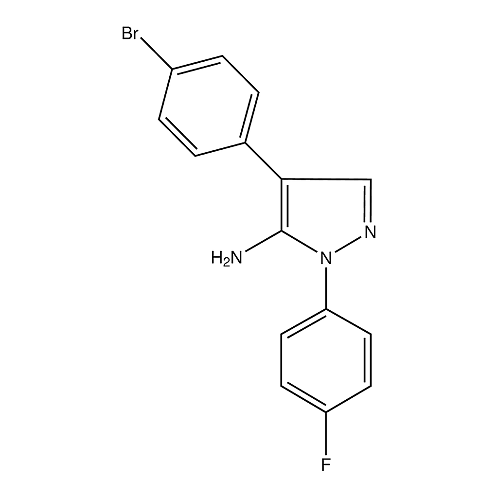 Merck 4-(4-Bromophenyl)-1-(4-fluorophenyl)-1H-pyrazol-5-amine