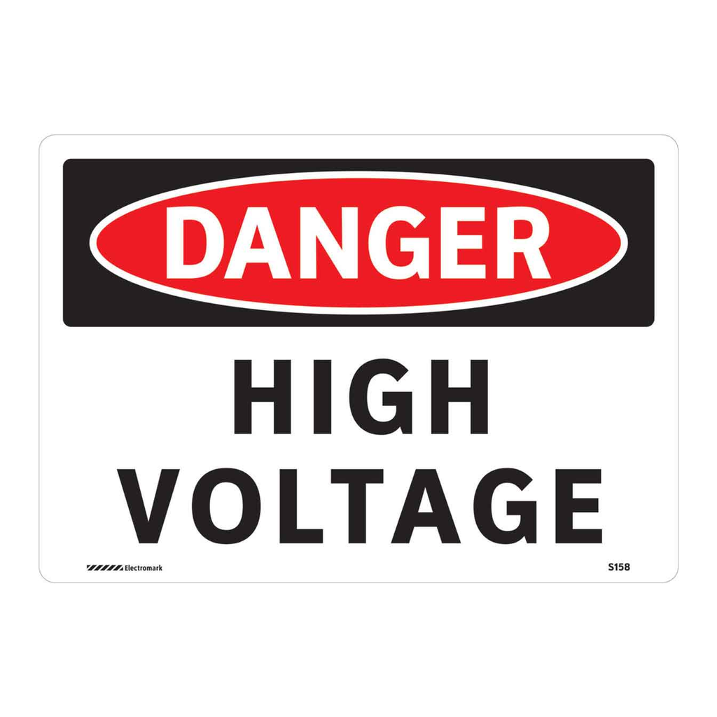 Brady DANGER High Voltage sign
