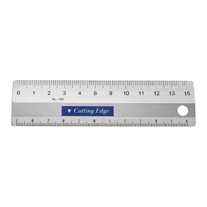 OFFICENEX 양면눈금 알루미늄컷팅자(15cm)