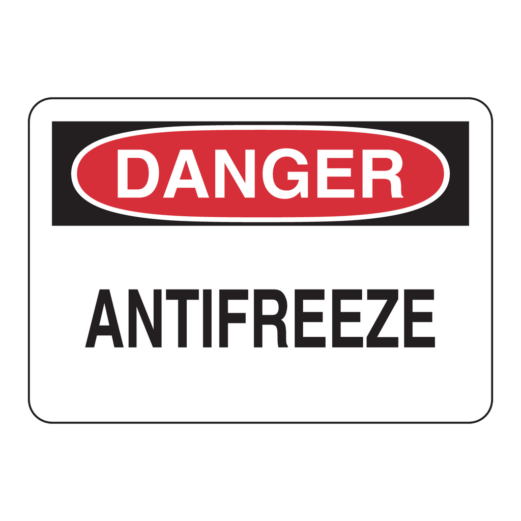 Brady DANGER Antifreeze Sign