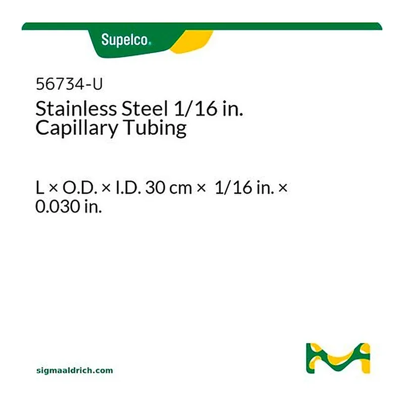 Merck 0.030IN ID SS TUBING, 1/16IN OD, 30CM