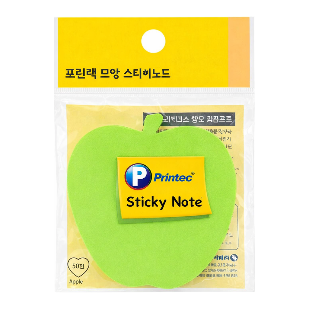 OFFICENEX 프린텍 DI014 스티키노트 모양스티키 사과 50매