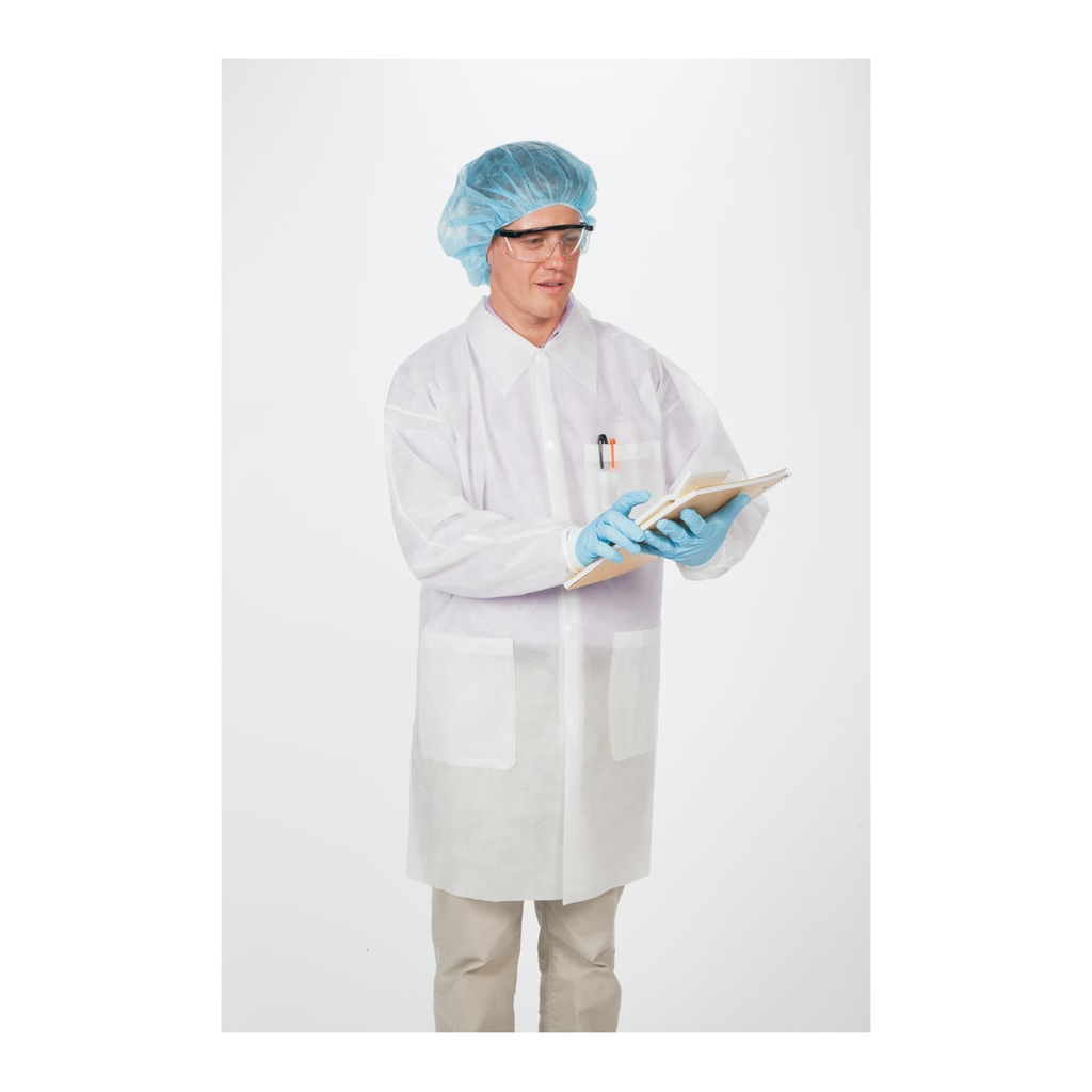 Thermo Fisher Scientific General Protection Disposable SMS White Lab Coats