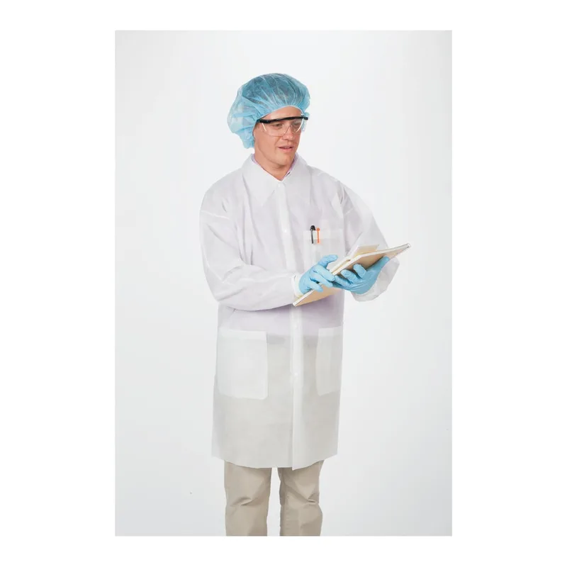 Thermo Fisher Scientific General Protection Disposable SMS White Lab Coats