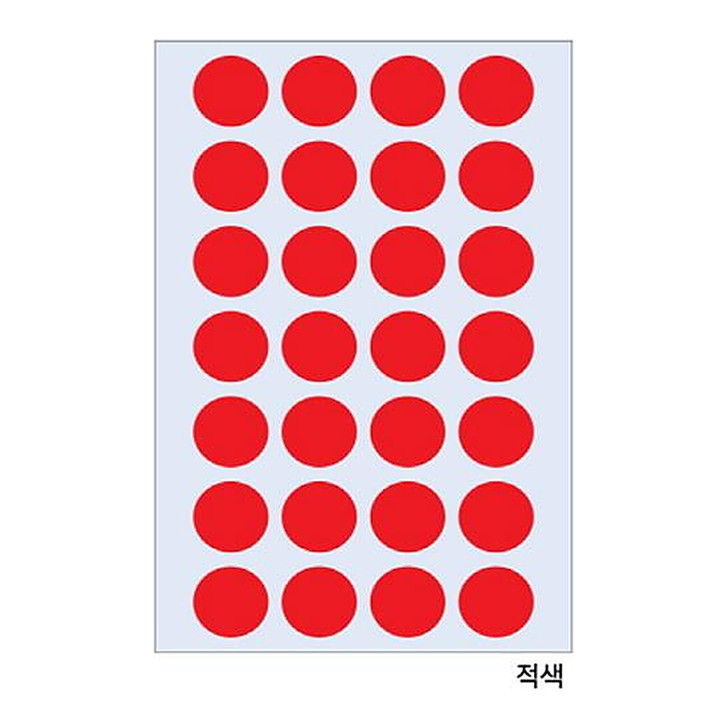 OFFICENEX 분류용견출지 20-3006R 적색(∮19 15장)