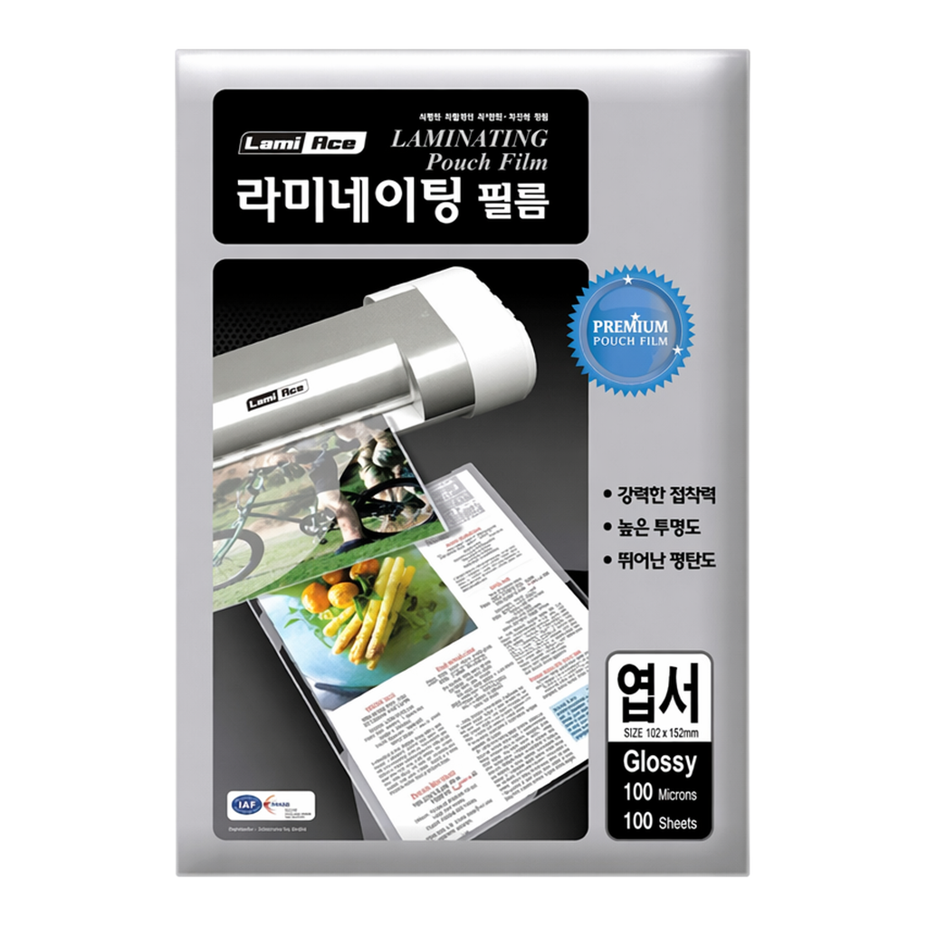 OFFICENEX 라미에이스 코팅필름(엽서/110*160mm/100mic/100매/권)