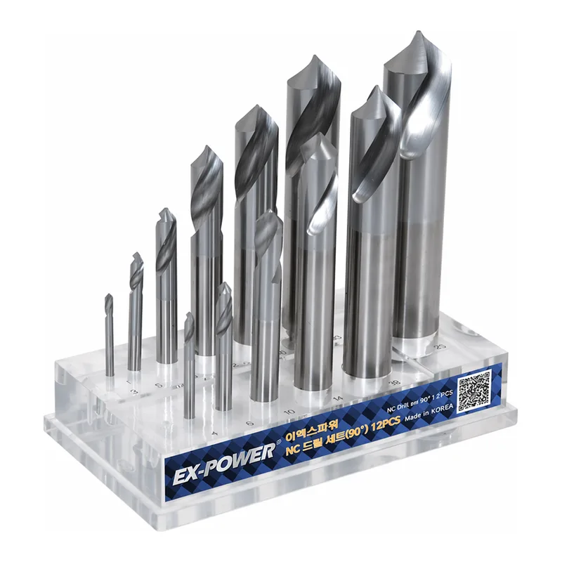 Daihan Science NC드릴 세트 - 12 & 24 Pcs, NC Drill Set, 90° & 120°