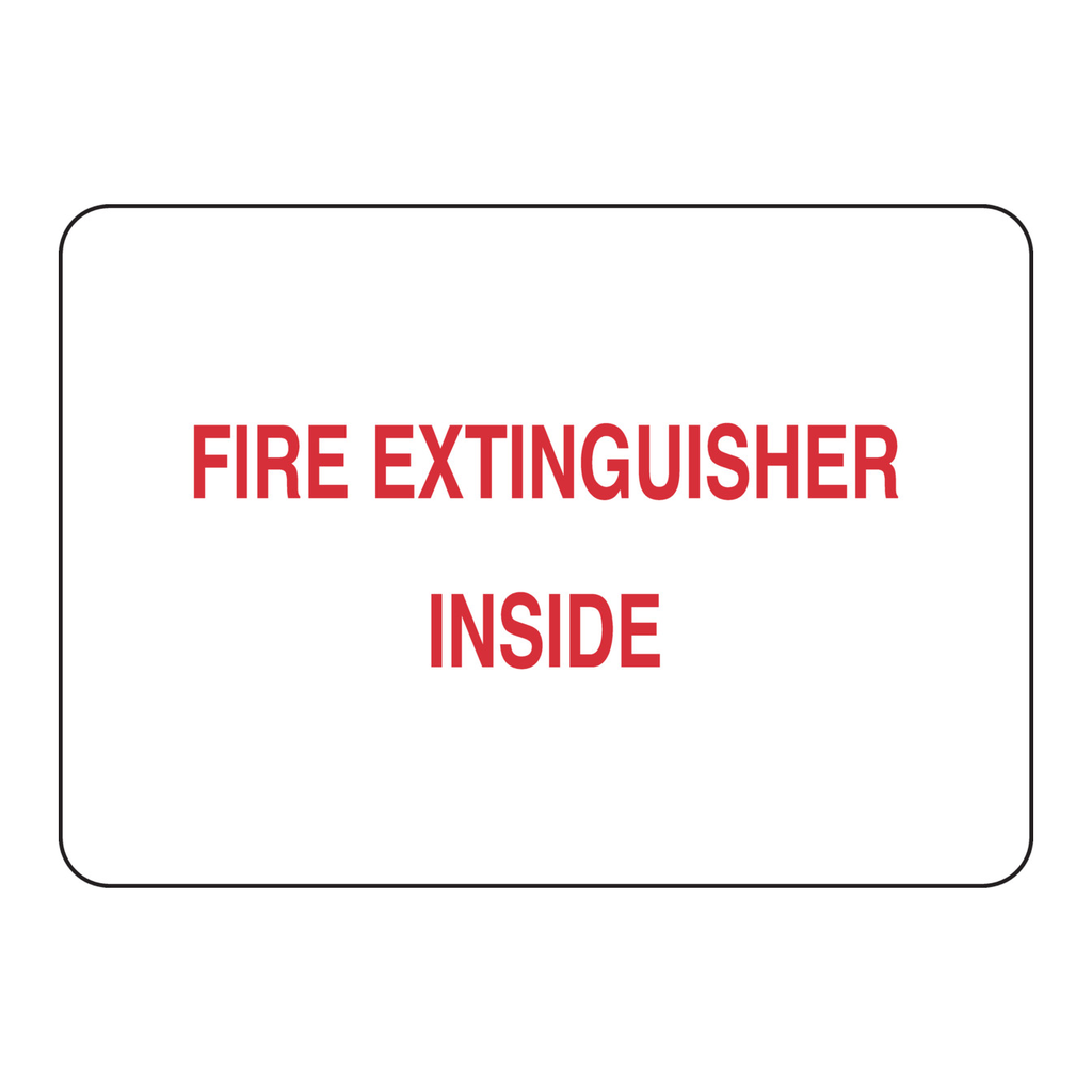 Brady Fire Extinguisher Inside Sign