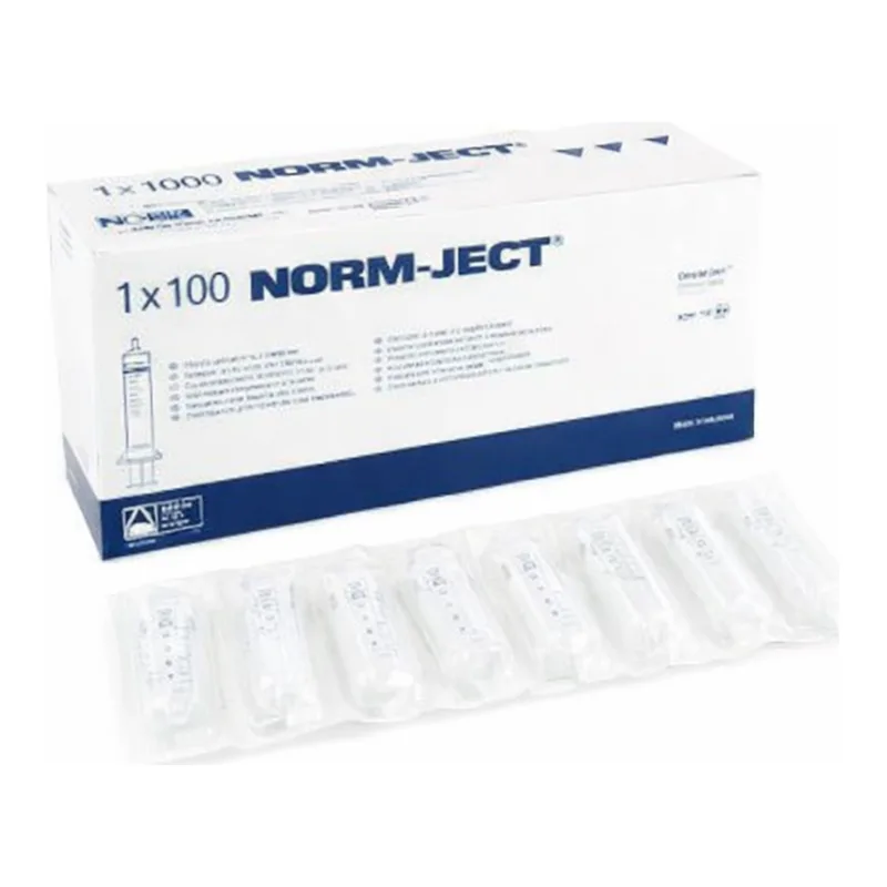 Restek Norm-Ject Plastic Syringe, 10mL Luer Slip Eccentric Tip, 100pk