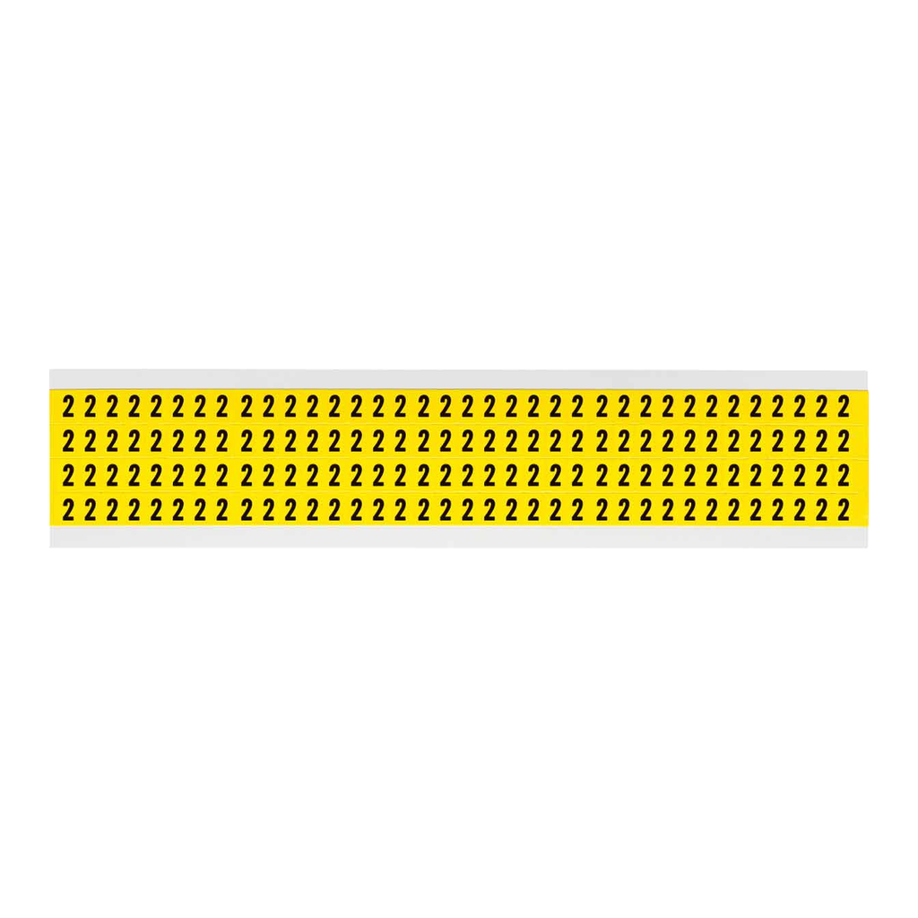Brady 0.25" Character Height Black on Yellow Repositionable Numbers and Letters