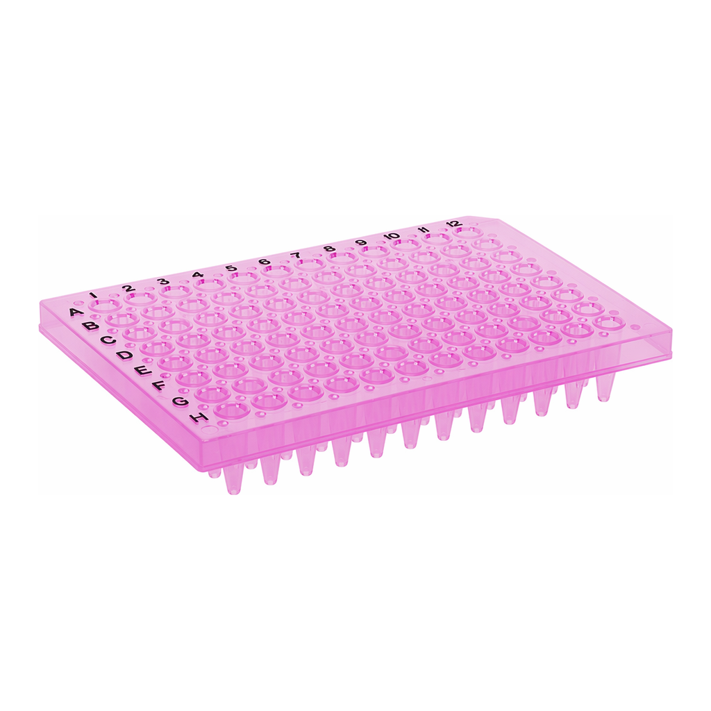 Thermo Fisher Scientific PCR Plate, 96-well, semi-skirted, flat deck, black lettering, purple