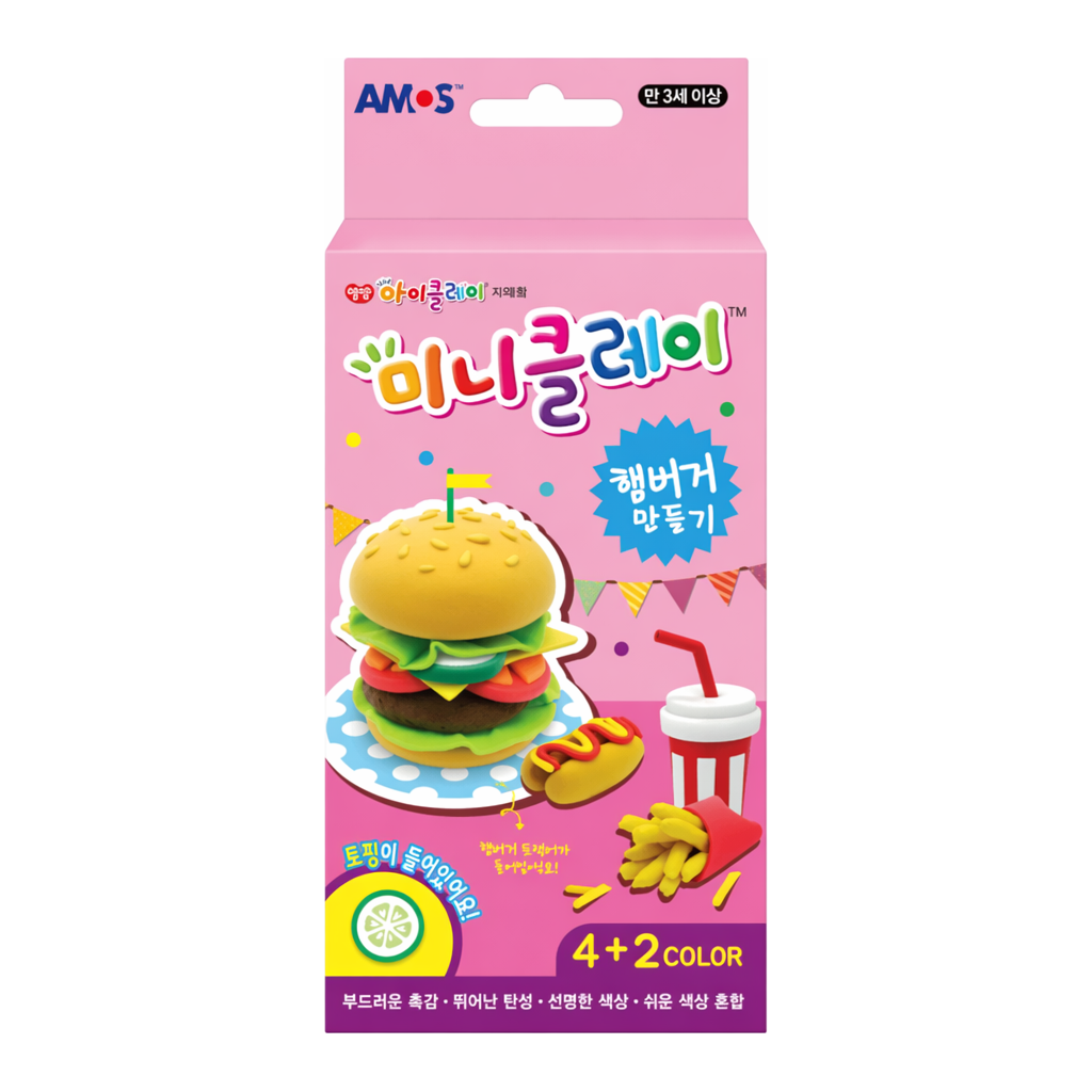 OFFICENEX 아모스 미니클레이(햄버거/7.5gx4색+5gx2색)