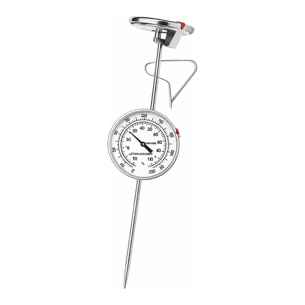 Thermo Fisher Scientific Digi-Sense S.S. Bimetal Pkt Thermo 0-220F 2 in. Dial,Poly Lens,8 in. Stem,2F Div