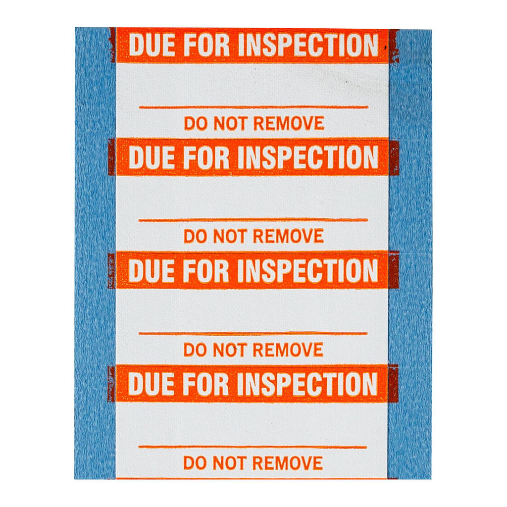 Brady Due for Inspection Write-On Labels