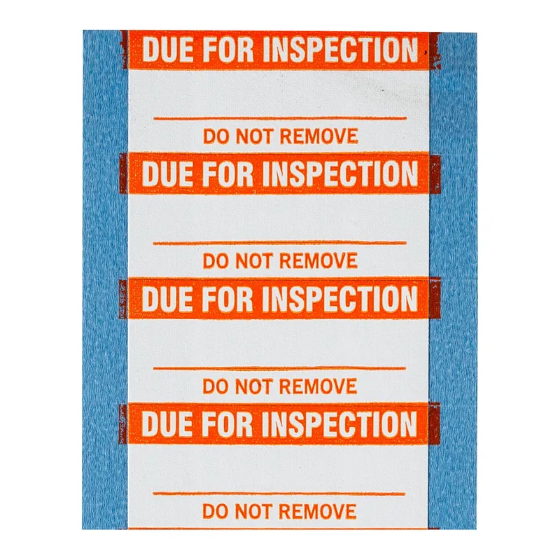 Brady Due for Inspection Write-On Labels
