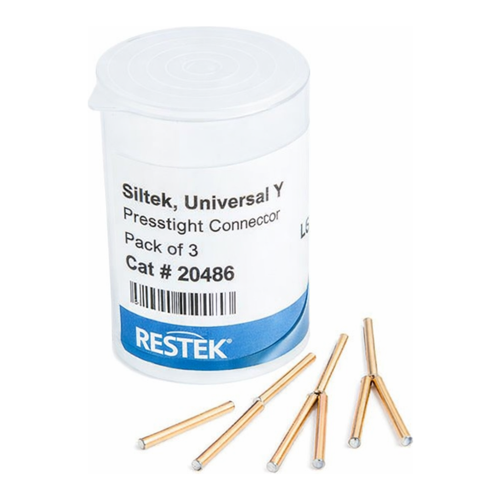 Restek Connector, Presstight, Universal Y, Siltek Deactivated Pack of 3