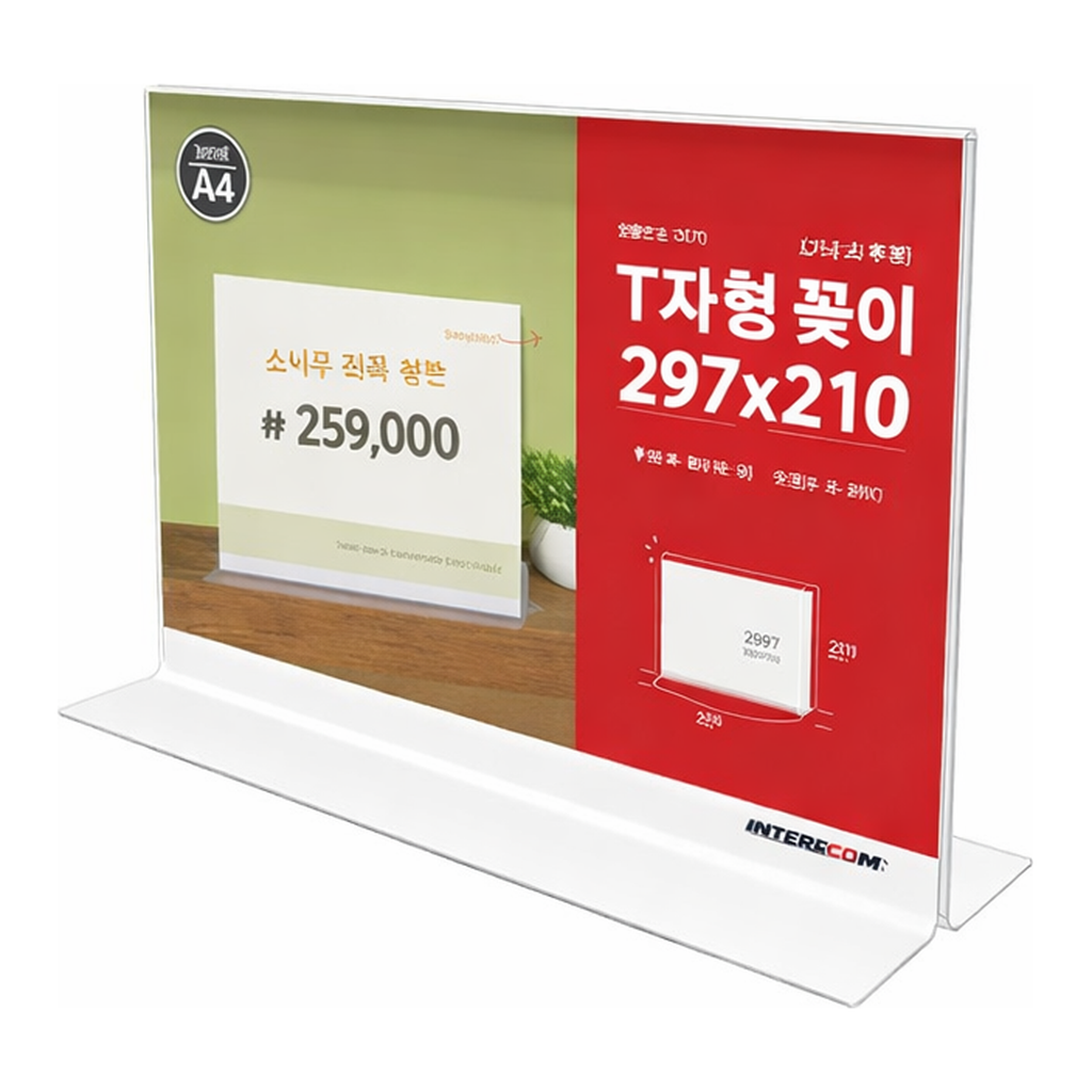 OFFICENEX [P]아트사인 T자형꽂이 A4 가로/투명(0579/297*210)