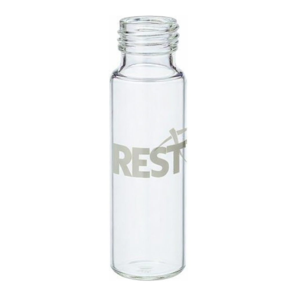 Restek Headspace Vials, 20mL (22x75) Screw Thread, Clear Glass, 1000-pk Rounded Bottom